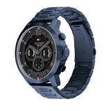 Tommy Hilfiger Luca Chronograph Grey Dial Blue Steel Strap Watch For Men - 1710493