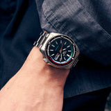 Seiko 5 Sports Automatic Blue Dial Silver Steel Strap Watch for Men - SRPK97K1