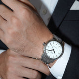 Tissot Carson Powermatic 80 Silver Dial Silver Steel Strap Watch For Men - T085.407.11.011.00