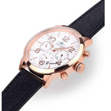 Tommy Hilfiger Jake Multifunction White Dial Black Leather Strap Watch for Men - 1791236