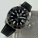 Tag Heuer Aquaracer Calibre 5 Automatic Black Dial Black Nylon Strap Watch for Men - WAY211A.FC6362