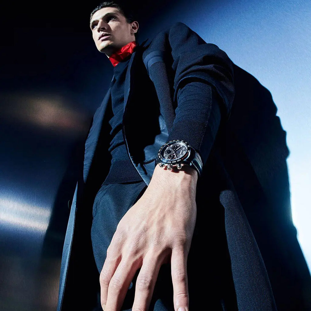 Tag Heuer Carrera Porsche Chronograph Special Edition Black Dial Black Leather Strap Watch for Men - CBN2A1F.FC6492