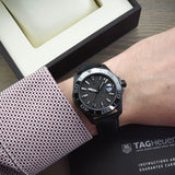 Tag Heuer Aquaracer 300 Swiss Limited Edition Black Dial Black Nylon Strap Watch for Men - WAY218B.FC6364