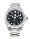 Tag Heuer Aquaracer Quartz Black Dial Silver Steel Strap Watch for Men - WAY1110.BA0928
