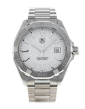 Tag Heuer Aquaracer Quartz White Dial Silver Steel Strap Watch for Men - WAY1111.BA0928