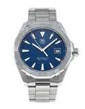 Tag Heuer Aquaracer Quartz Blue Dial Silver Steel Strap Watch for Men - WAY1112.BA0928