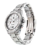 Tag Heuer Aquaracer Chronograph White Dial Silver Steel Strap Watch for Men - WAY111Y.BA0928
