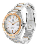 Tag Heuer Aquaracer Quartz White Dial Silver Strap Watch for Men - WAY1150.BD0911