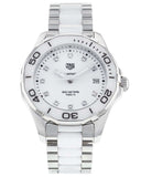 Tag Heuer Aquaracer Diamonds White Dial Two Tone Steel Strap Watch for Women - WAY131D.BA0914