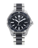 Tag Heuer Aquaracer Quartz Diamonds Black Dial Two Tone Steel Strap Watch for Women - WAY131G.BA0913