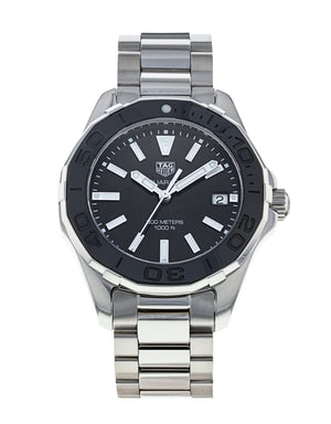 Tag Heuer Aquaracer Quartz Black Dial Silver Steel Strap Watch for Women - WAY131K.BA0748