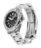 Tag Heuer Aquaracer Quartz Diamonds Black Dial Silver Steel Strap Watch for Women - WAY131P.BA0748