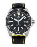 Tag Heuer Aquaracer Calibre 5 Automatic Black Dial Black Nylon Strap Watch for Men - WAY211A.FC6362