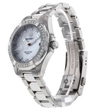 Tag Heuer Aquaracer Diamonds White Mother of Pearl Dial Silver Steel Strap Watch for Women - WBD1315.BA0740
