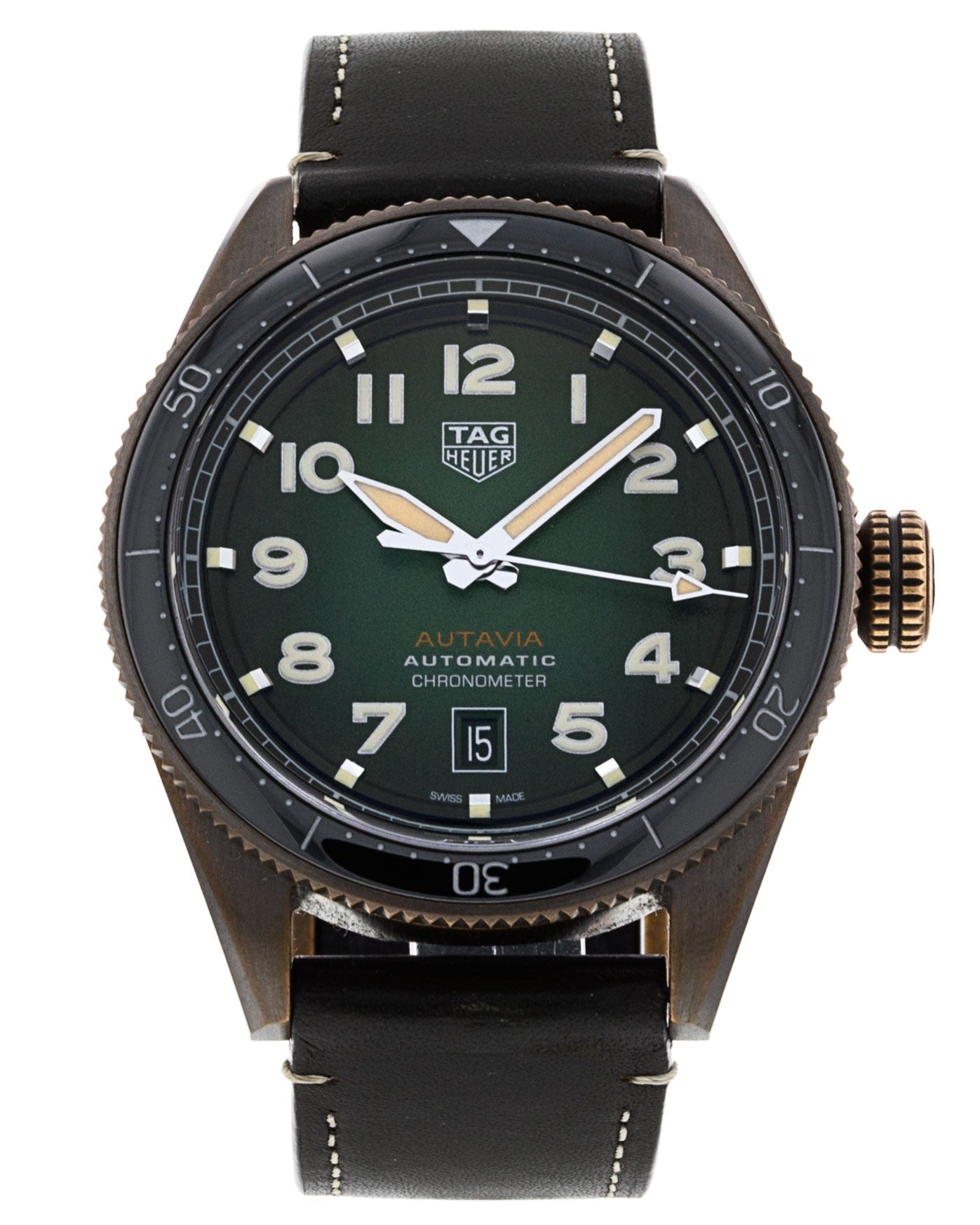 Tag Heuer Autavia Olive Green Dial Watch for Men - WBE5190.FC8268