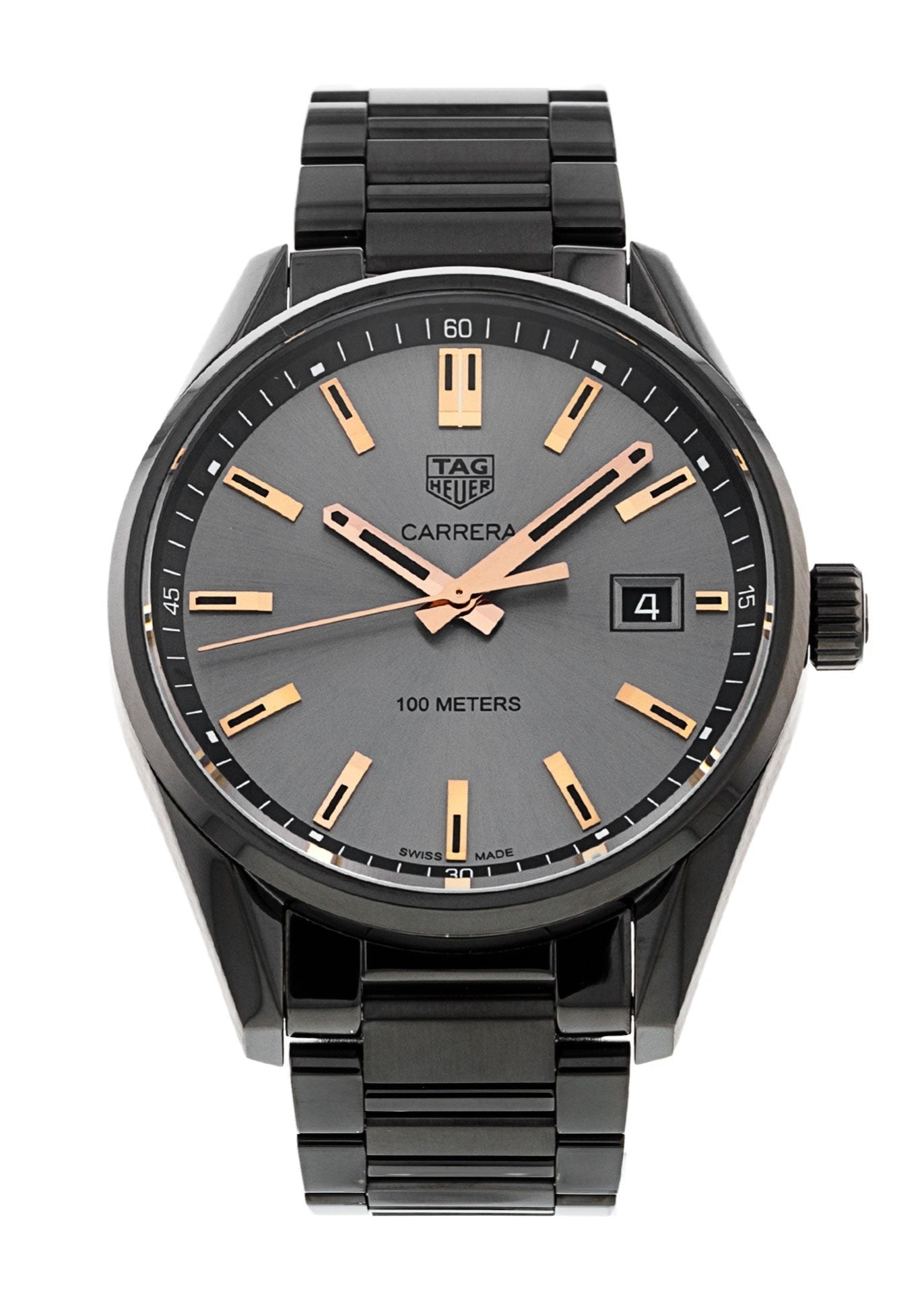 Tag Heuer Carrera Special Edition Black Dial Black Steel Strap Watch for Women - WAR1113.BA0602