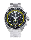 Tag Heuer Formula 1 Chronograph Black Dial Silver Steel Strap Watch for Men- CAZ101AC.BA0842
