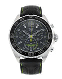 Tag Heuer Formula 1 Aston Martin Black Dial Black Leather Strap Watch for Men - CAZ101P.FC8245
