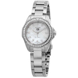 Tag Heuer Aquaracer Professional 200 Quartz Diamond Mother of Pearl Dial Silver Steel Strap Watch for Women - WBP1417.BA0622