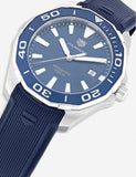 Tag Heuer Aquaracer Quartz Blue Dial Blue Rubber Strap Watch for Men - WAY101C.FC6153