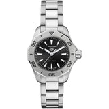 Tag Heuer Aquaracer Professional 200 Quartz Black Dial Silver Steel Strap Watch for Women - WBP1410.BA0622