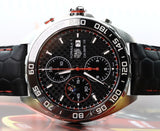 Tag Heuer Formula 1 Mario Kart Chronograph Black Dial Black Leather Strap Watch for Men - CAZ201E.FC6517