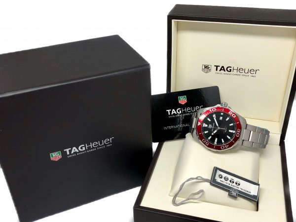 Tag Heuer Aquaracer 43mm Black Dial Silver Steel Strap Watch for Men - WAY101B.BA0746
