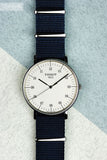 Tissot T Classic Everytime Large White Dial Blue NATO Strap Watch For Men - T109.610.17.037.00