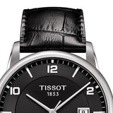 Tissot Luxury Powermatic 80 Black Dial Black Leather Strap Watch For Men - T086.407.16.057.00