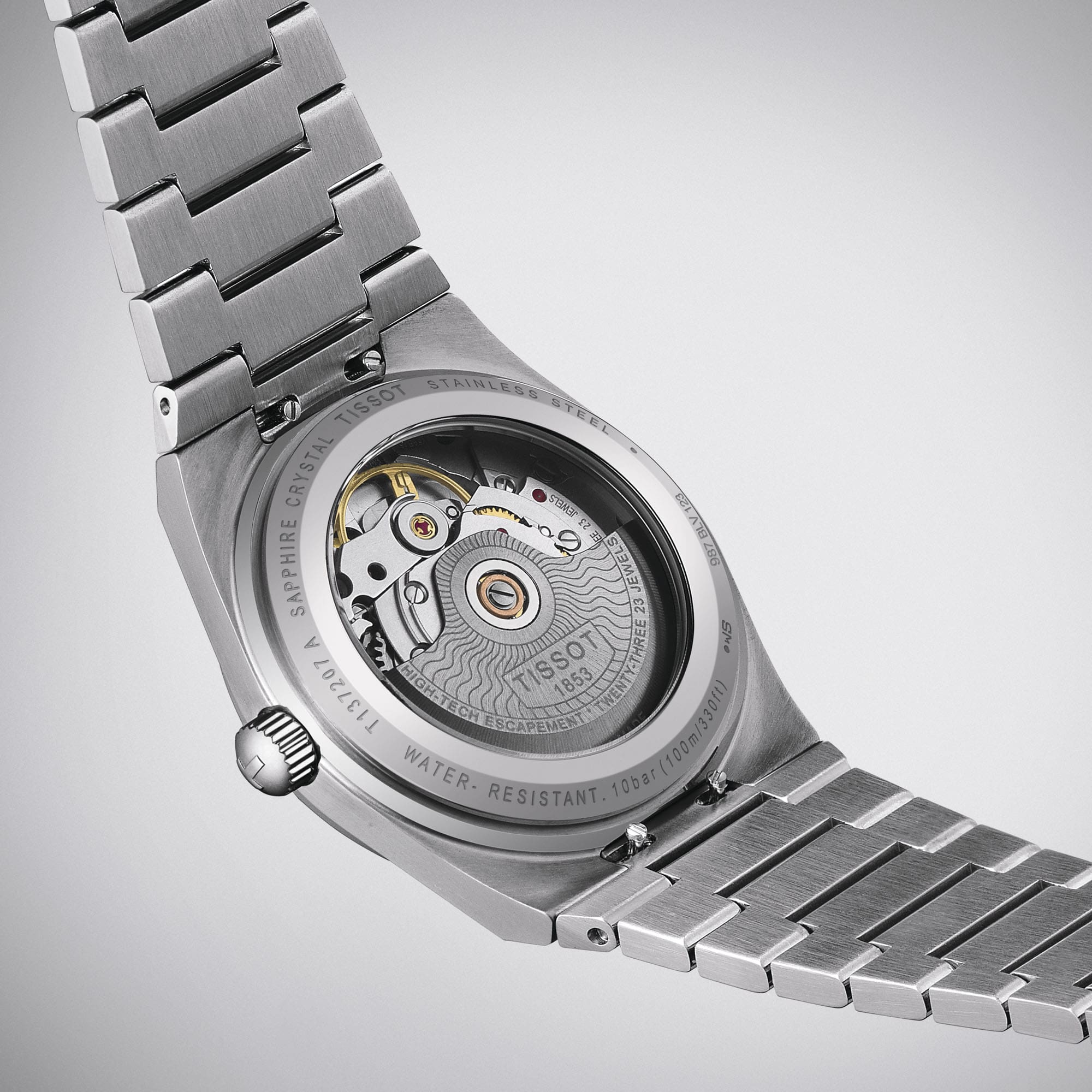 Tissot PRX Powermatic 80 Ice Blue Dial Silver Steel Strap Watch for Men - T137.207.11.351.00