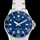 Tissot Seastar 1000 Lady Blue Dial Silver Steel Strap Watch For Women - T120.210.11.041.00
