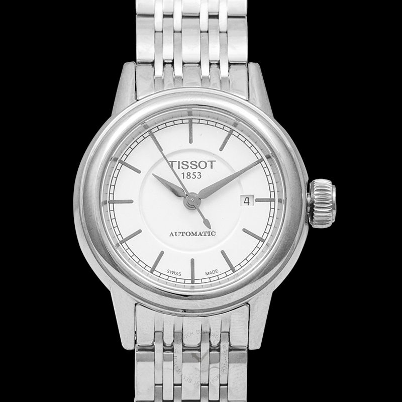Tissot T Classic Carson Automatic White Dial Silver Steel Strap Watch For Women - T085.207.11.011.00