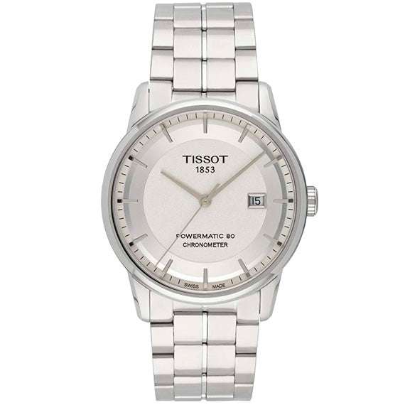 Tissot Luxury Powermatic 80 Silver Dial Silver Steel Strap Watch For Men - T086.408.11.031.00