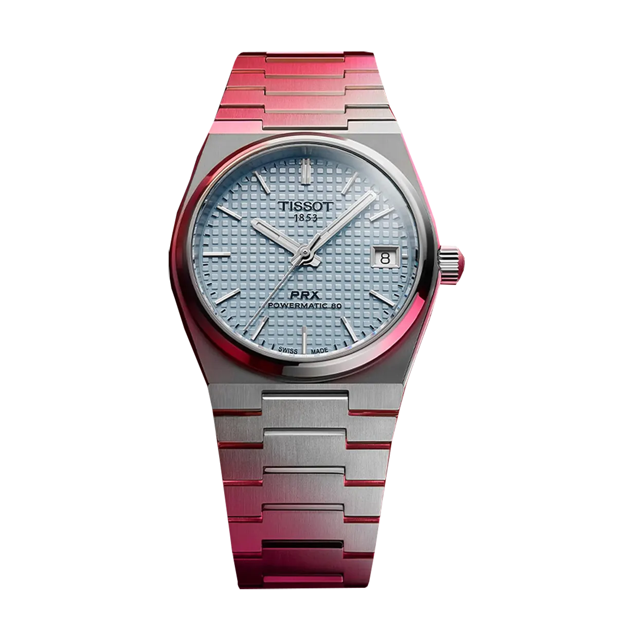 Tissot PRX Powermatic 80 Ice Blue Dial Silver Steel Strap Watch for Men - T137.207.11.351.00