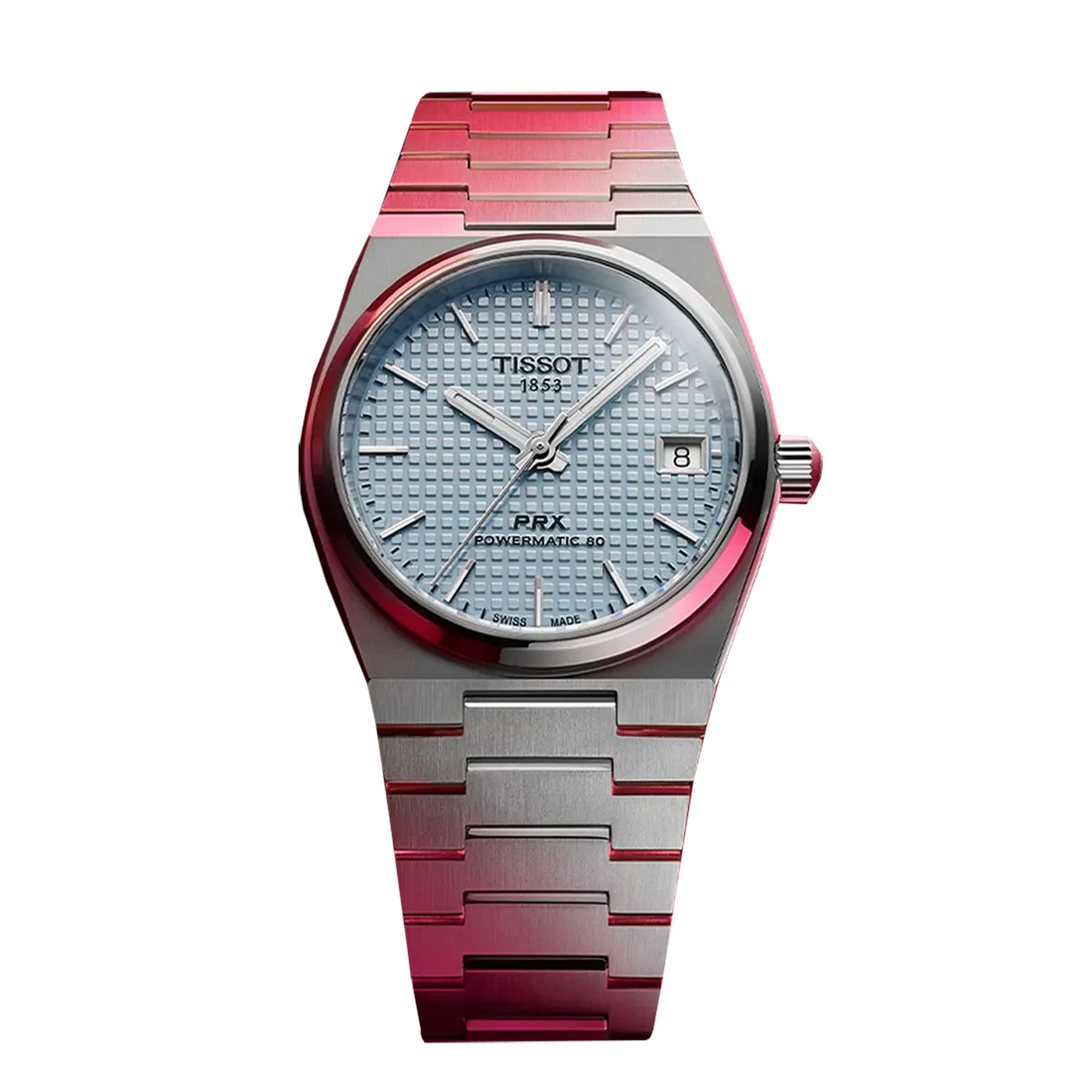 Tissot PRX Powermatic 80 Ice Blue Dial Silver Steel Strap Watch for Men - T137.207.11.351.00