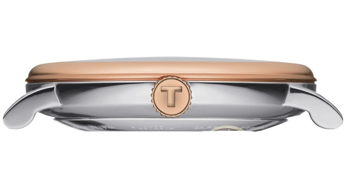 Tissot Carson Premium Powermatic 80 White Dial Two Tone Steel Strap Watch For Men - T122.407.22.031.01