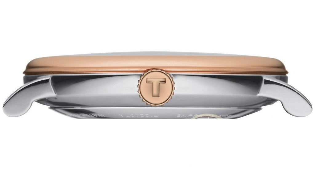 Tissot Carson Premium Powermatic 80 White Dial Two Tone Steel Strap Watch For Men - T122.407.22.031.01