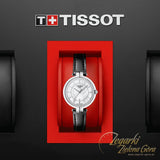 Tissot T Lady Flamingo White Dial White Leather Strap Watch For Women - T094.210.16.011.00