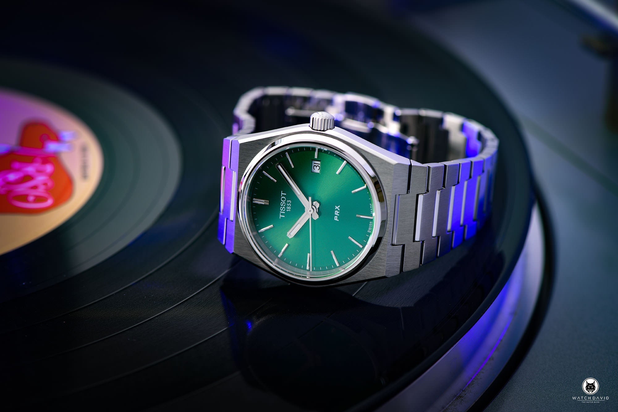 Tissot PRX Quartz Green Dial Steel Silver Steel Strap Watch for Men - T137.410.11.081.00