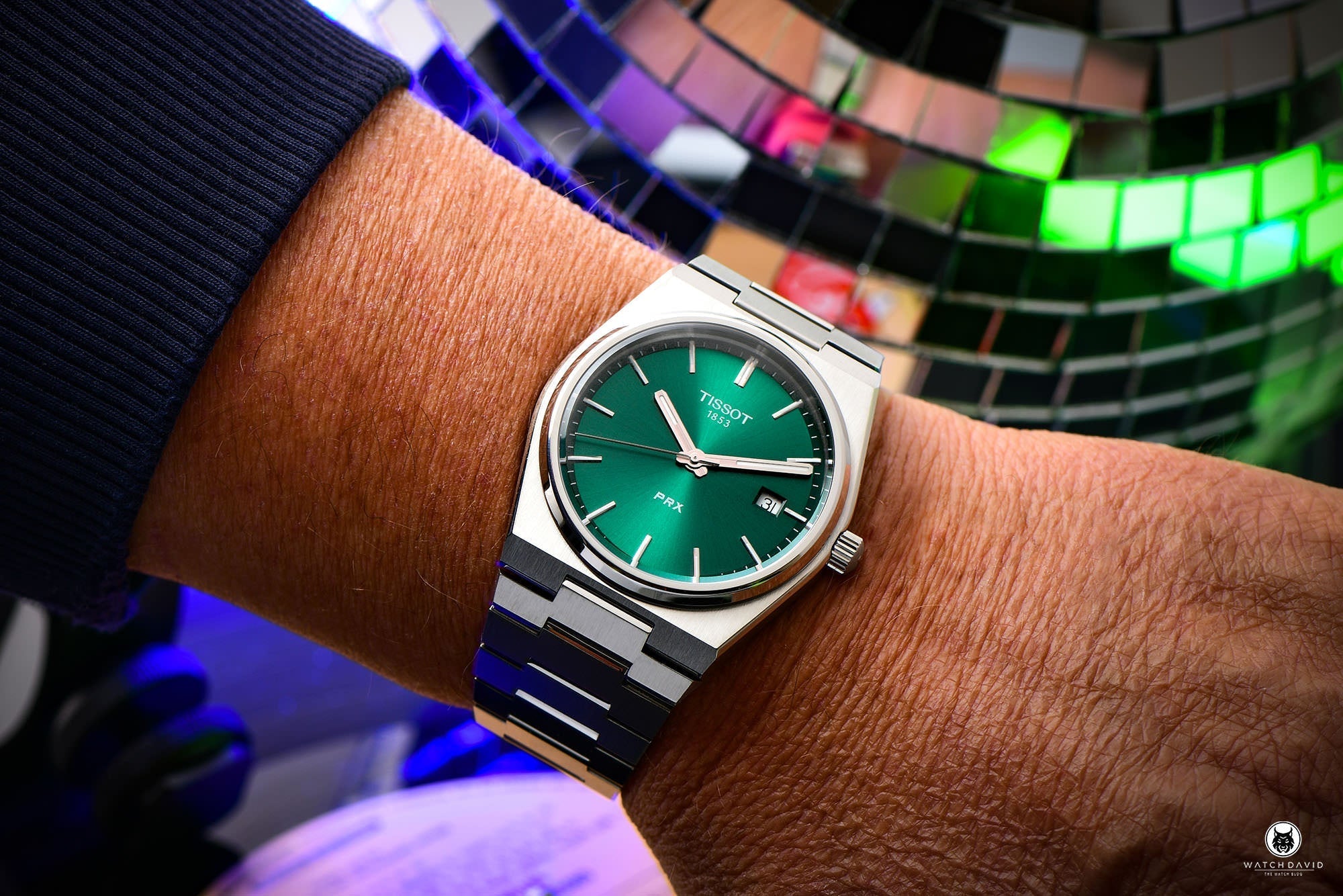 Tissot PRX Quartz Green Dial Steel Silver Steel Strap Watch for Men - T137.410.11.081.00