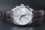 Tissot PR 100 Chronograph Silver Dial Brown Leather Strap Watch for Men - T101.417.16.031.00