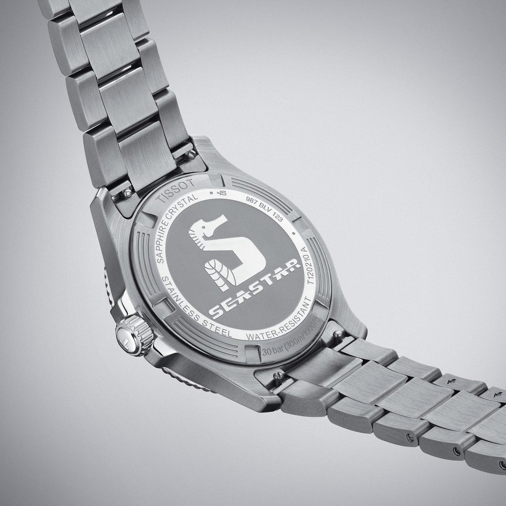 Tissot Seastar 1000 Black Dial Silver Steel Strap Watch For Men - T120.410.11.051.00