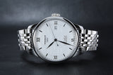 Tissot Le Locle Double Happiness Automatic Silver Dial Silver Steel Strap Watch For Men - T41.1.833.50