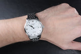 Tissot Le Locle Double Happiness Automatic Silver Dial Silver Steel Strap Watch For Men - T41.1.833.50