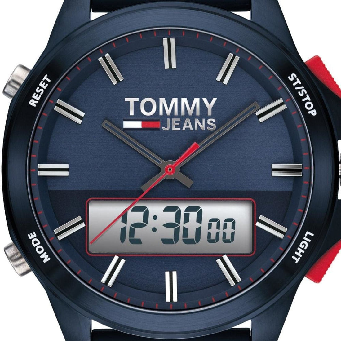 Tommy Hilfiger Digital Analog Blue Dial Blue Rubber Strap Watch For Men - 1791761