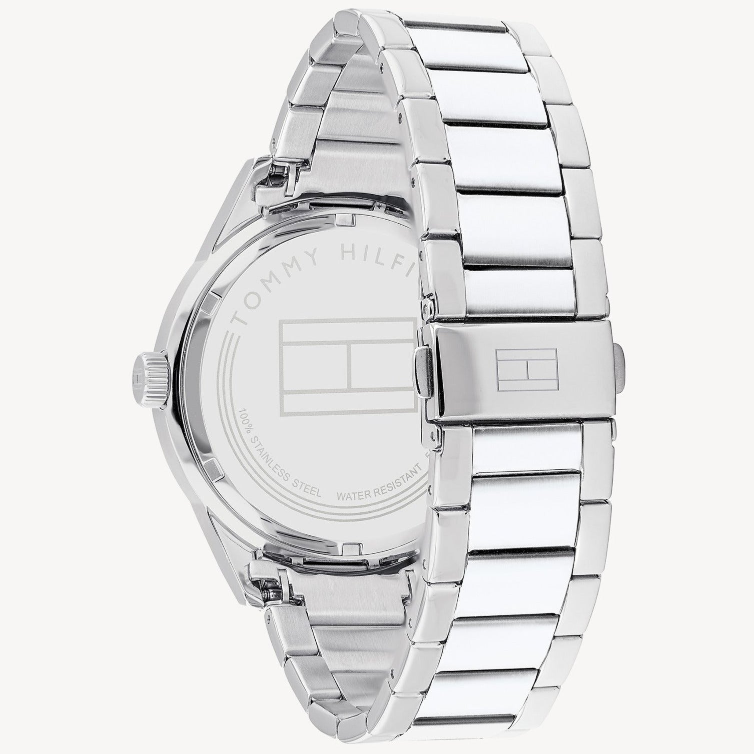 Tommy Hilfiger Austin Blue Dial Silver Steel Strap Watch for Men - 1791640