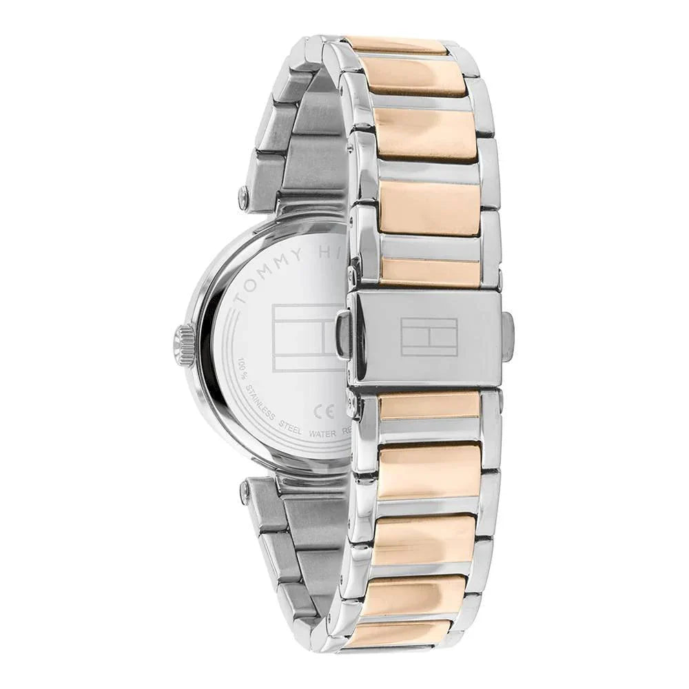 Tommy Hilfiger Lynn Quartz White Dial Two Tone Steel Strap Watch For Women - 1782236