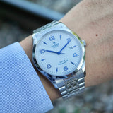 Tudor 1926 Automatic White Dial Silver Steel Strap Watch for Men - M91650-0005
