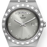 Tudor Royal Day Date Diamonds Automatic Silver Dial Silver Steel Strap Watch for Men - M28600-0002
