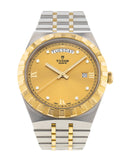 Tudor Royal Automatic Diamonds Gold Dial Two Tone Steel Strap Watch for Men - M28603-0006